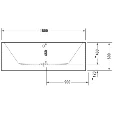 Акриловая ванна 180х80 см Duravit Vero Air 700417000000000