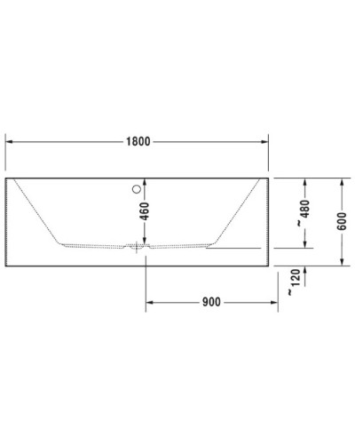 Акриловая ванна 180х80 см Duravit Vero Air 700417000000000