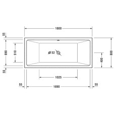 Акриловая ванна 180х80 см Duravit Vero Air 700417000000000