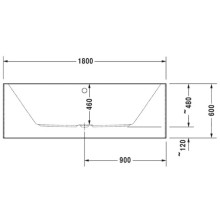 Акриловая ванна 180х80 см Duravit Vero Air 700418000000000