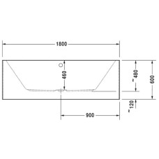 Акриловая ванна 180х80 см Duravit Vero Air 700418000000000