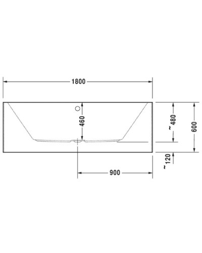 Акриловая ванна 180х80 см Duravit Vero Air 700418000000000