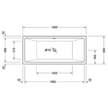 Акриловая ванна 180х80 см Duravit Vero Air 700418000000000