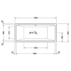 Акриловая ванна 180х80 см Duravit Vero Air 700418000000000
