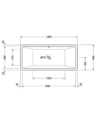 Акриловая ванна 180х80 см Duravit Vero Air 700418000000000