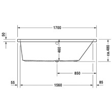 Акриловая ванна 170х70 см R Duravit Vero 700132000000000