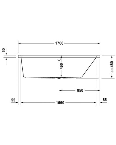 Акриловая ванна 170х70 см R Duravit Vero 700132000000000
