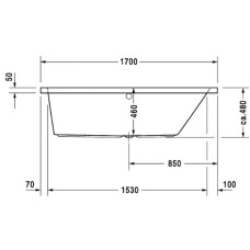Акриловая ванна 170х75 см R Duravit Vero 700134000000000
