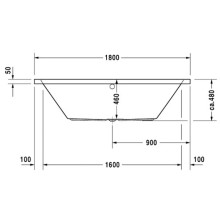 Акриловая ванна 180х80 см Duravit Vero 700135000000000