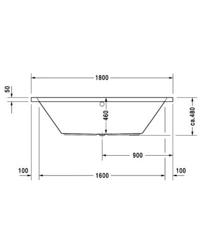 Акриловая ванна 180х80 см Duravit Vero 700135000000000