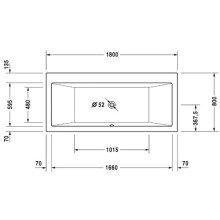 Акриловая ванна 180х80 см Duravit Vero 700135000000000