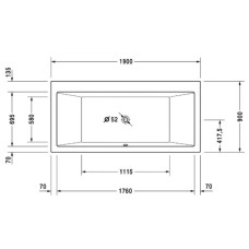 Акриловая ванна 190х90 см Duravit Vero 700136000000000