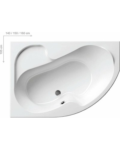 Акриловая ванна Ravak Rosa I 160x105 L CL01000000 без гидромассажа
