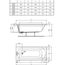 Акриловая ванна Ideal Standard Simplicity 170x75 W004501 без гидромассажа