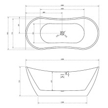 Акриловая ванна Abber 180х80 AB9322 без гидромассажа