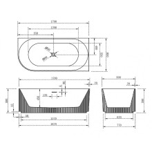 Акриловая ванна Abber 170х80 AB9329-1.7R без гидромассажа