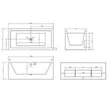 Акриловая ванна Abber 170х80 AB9339-1.7 без гидромассажа
