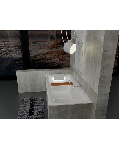 Акриловая ванна Riho Still Square 180х80 B099004005 (BR0100500K00131) LED L без гидромассажа