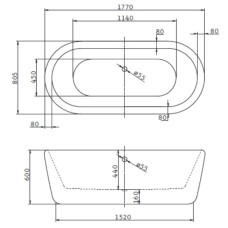 Акриловая ванна 177х80,5 см BelBagno BB29