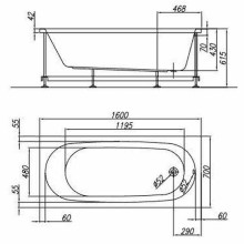 Акриловая ванна Kolpa San Tamia 160x70 531300 без гидромассажа