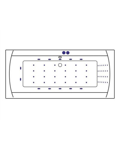 Акриловая ванна Excellent Aquaria Lux 180x80 WAEX.AQU18.NANO.CR с гидромассажем