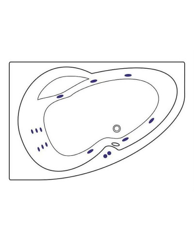 Акриловая ванна Excellent Newa 160x95 L WAEX.NEL16.LINE.CR с гидромассажем