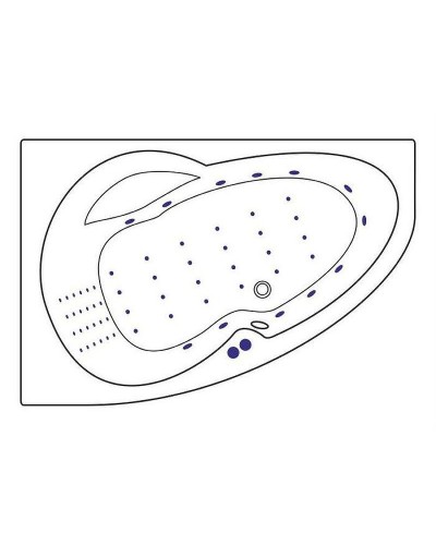Акриловая ванна Excellent Newa 160x95 L WAEX.NEL16.NANO.CR с гидромассажем