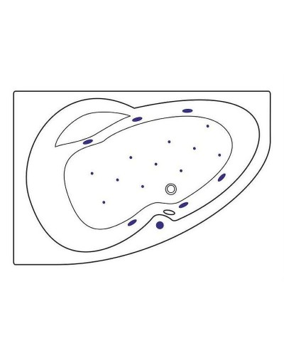 Акриловая ванна Excellent Newa 160x95 L WAEX.NEL16.RELAX.CR с гидромассажем