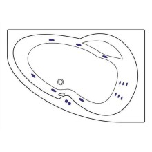 Акриловая ванна Excellent Newa 160x95 R WAEX.NEP16.LINE.CR с гидромассажем
