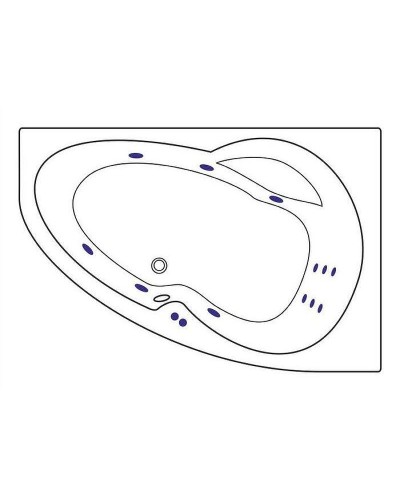 Акриловая ванна Excellent Newa 160x95 R WAEX.NEP16.LINE.CR с гидромассажем