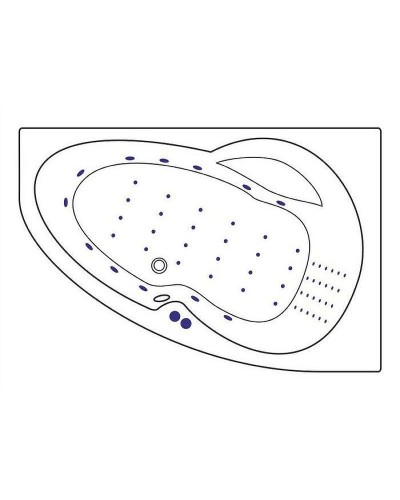 Акриловая ванна Excellent Newa 160x95 R WAEX.NEP16.NANO.CR с гидромассажем
