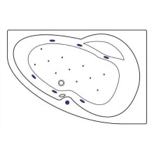 Акриловая ванна Excellent Newa 160x95 R WAEX.NEP16.RELAX.CR с гидромассажем