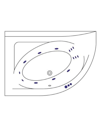 Акриловая ванна Excellent Aquarella 150x100 L WAEX.ARL15.SMART.CR с гидромассажем