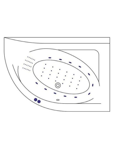 Акриловая ванна Excellent Aquarella 150x100 R WAEX.ARP15.NANO.CR с гидромассажем
