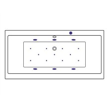 Акриловая ванна Excellent Pryzmat 180x80 WAEX.PRY18.RELAX.CR с гидромассажем