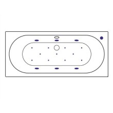Акриловая ванна Excellent Oceana 180x80 WAEX.OCE18.RELAX.CR с гидромассажем
