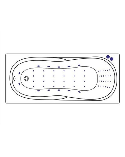 Акриловая ванна Excellent Sekwana 170x75 WAEX.SEK17.NANO.CR с гидромассажем