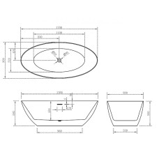 Акриловая ванна Abber 170x80 AB9374-1.7 без гидромассажа