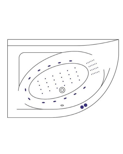 Акриловая ванна Excellent Aquarella 170x110 L WAEX.ARL17.NANO.CR с гидромассажем