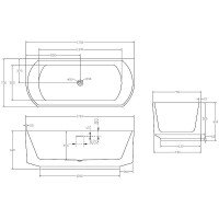 Акриловая ванна Abber 170х75 AB9488-1.7 без гидромассажа