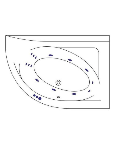 Акриловая ванна Excellent Aquarella 170x110 R WAEX.ARP17.SMART.CR с гидромассажем