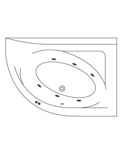Акриловая ванна Excellent Aquarella 170x110 R WAEX.ARP17.SOFT.CR с гидромассажем