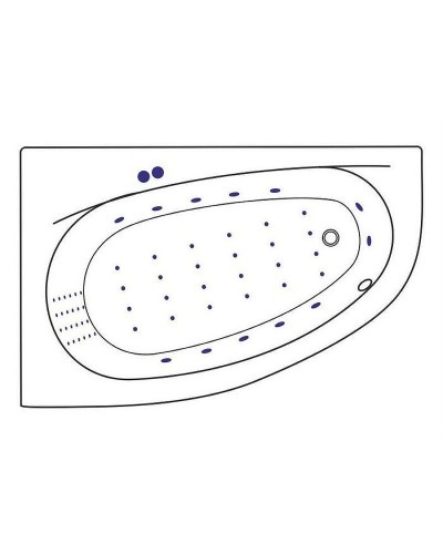 Акриловая ванна Excellent Kameleon 170x110 L WAEX.KML17.NANO.CR с гидромассажем