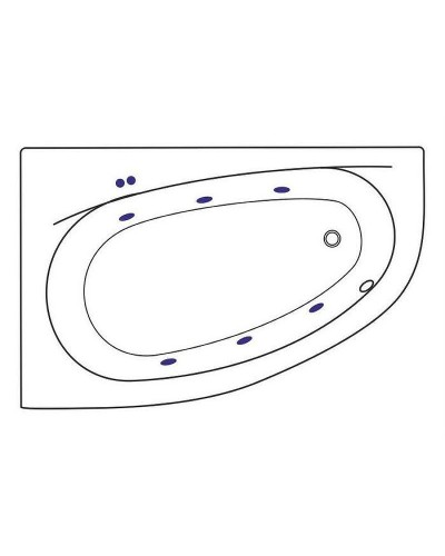 Акриловая ванна Excellent Kameleon 170x110 L WAEX.KML17.SOFT.CR с гидромассажем