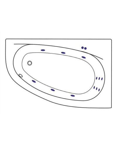 Акриловая ванна Excellent Kameleon 170x110 R WAEX.KMP17.LINE.CR с гидромассажем