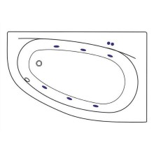 Акриловая ванна Excellent Kameleon 170x110 R WAEX.KMP17.SOFT.CR с гидромассажем