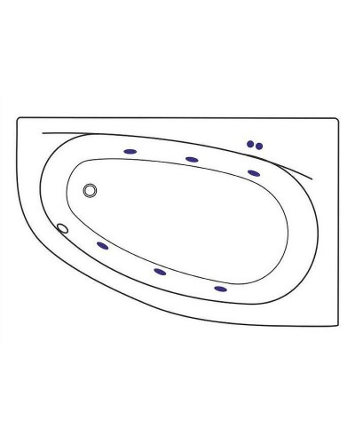 Акриловая ванна Excellent Kameleon 170x110 R WAEX.KMP17.SOFT.CR с гидромассажем