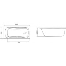 Акриловая ванна 1MarKa Classic 150х70 01кл1570 А без гидромассажа