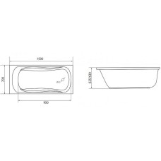 Акриловая ванна 1MarKa Classic 150х70 01кл1570 А без гидромассажа