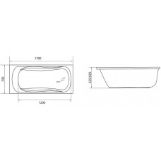 Акриловая ванна 1MarKa Classic 170х70 01кл1770 А без гидромассажа